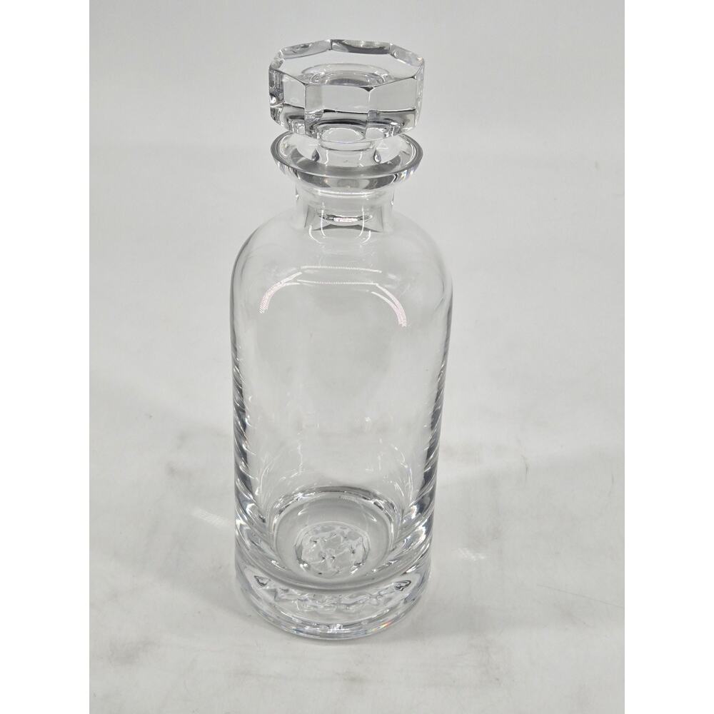 Vintage Ceskci Bohemian Clear Lead Crystal Minimalist Clean Lines Decanter - Picture 3 of 9